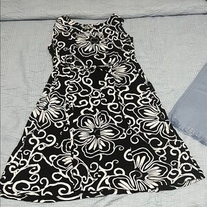 India Boutique Black and White Floral Dress